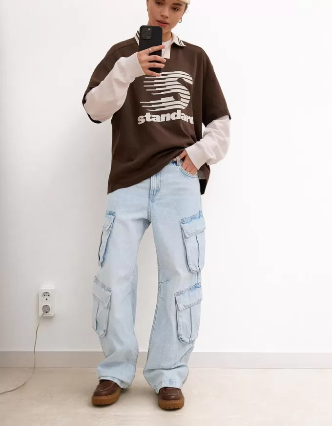 Multi-pocket cargo jeans