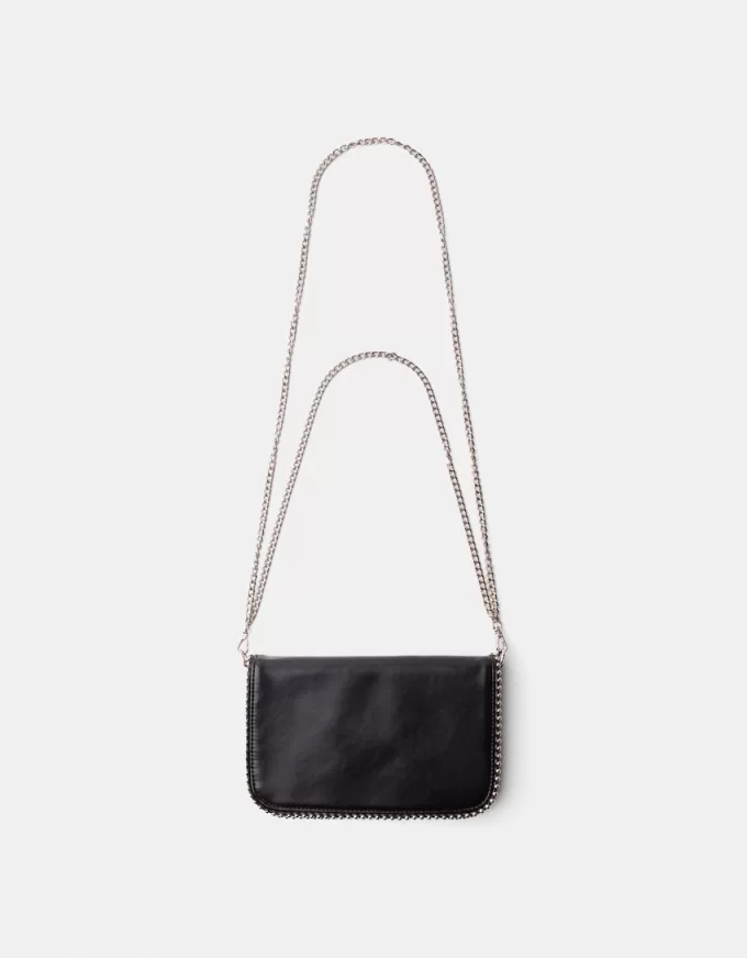 Multi-way leather effect crossbody bag