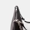 Multi-way satin messenger bag with chain