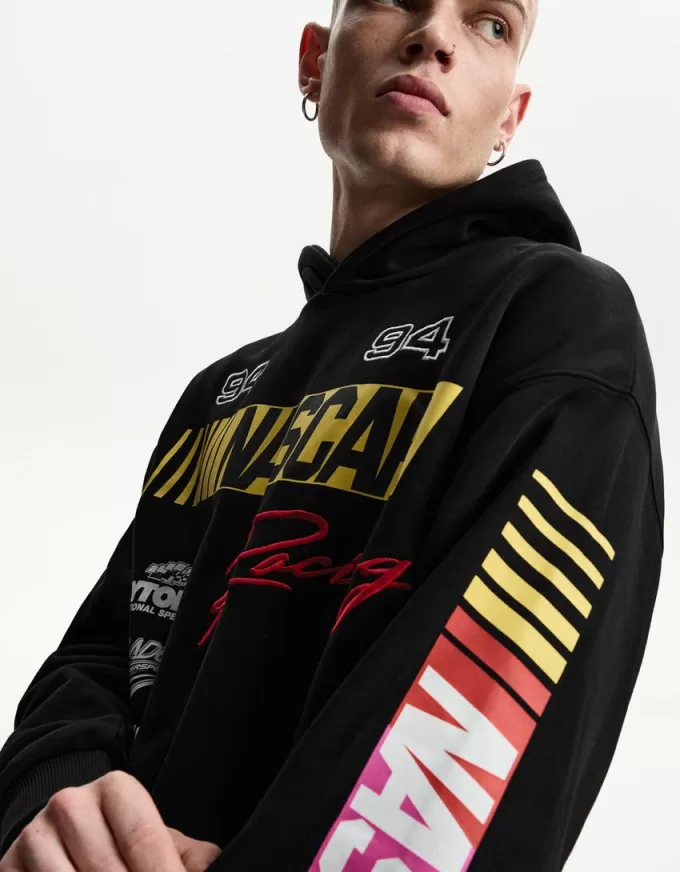 Nascar print boxy hooded sweatshirt Nascar print boxy hooded sweatshirt