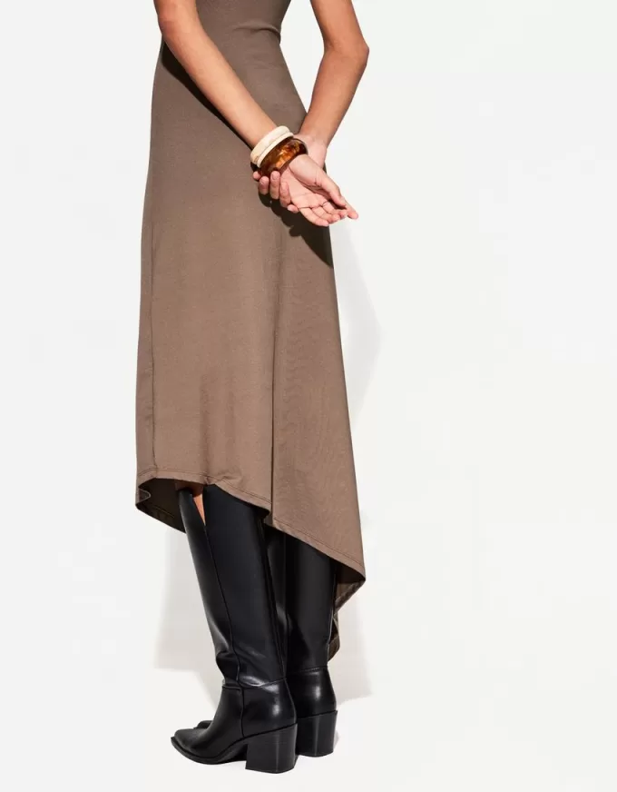 Off-the-shoulder asymmetric midi dress Off-the-shoulder asymmetric midi dress