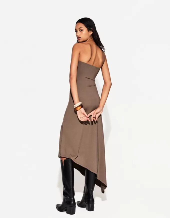 Off-the-shoulder asymmetric midi dress Off-the-shoulder asymmetric midi dress