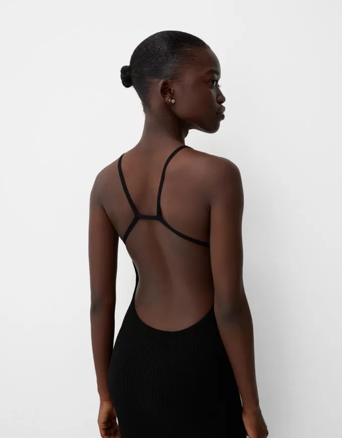 Open back midi dress