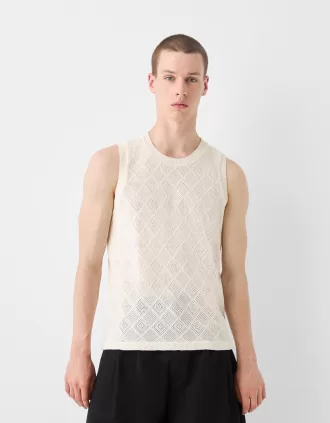 Openwork vest