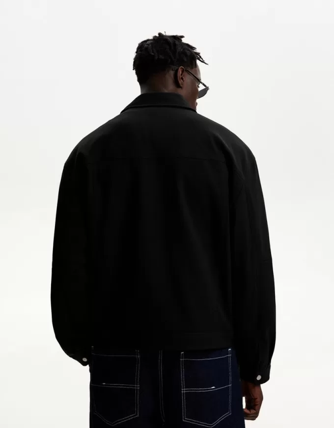 Overshirt with zipper