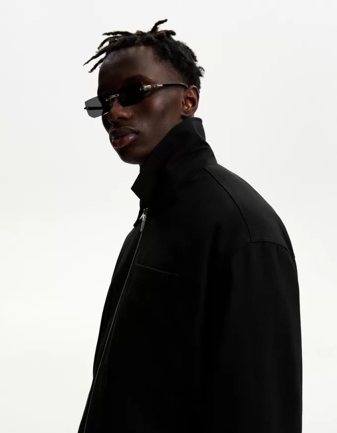 Overshirt with zipper