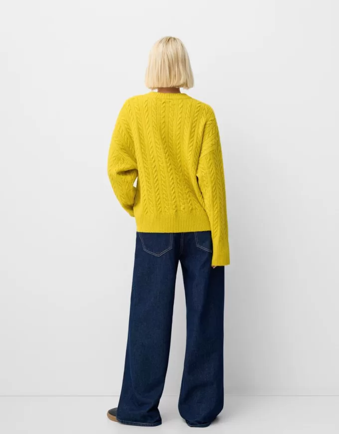 Oversize cable-knit sweater