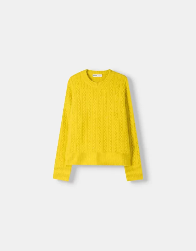 Oversize cable-knit sweater