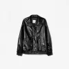 Oversize faux leather jacket