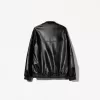 Oversize faux leather jacket