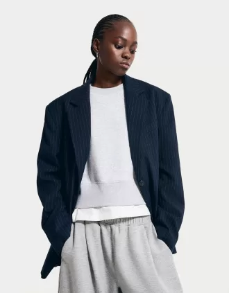 Oversize pinstripe blazer
