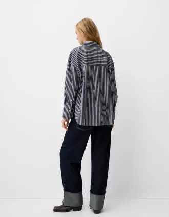 Oversize poplin shirt