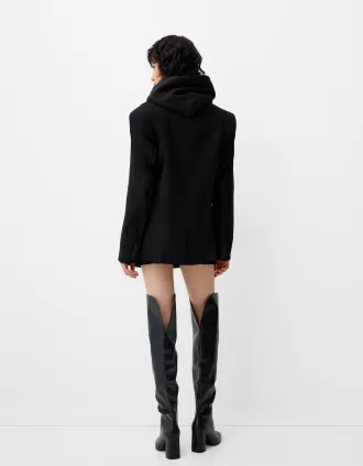 Oversize sateen suit blazer