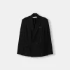 Oversize sateen suit blazer