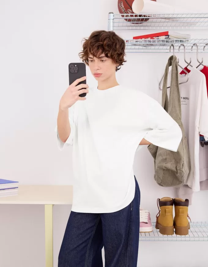 Oversize short sleeve heavy cotton T-shirt