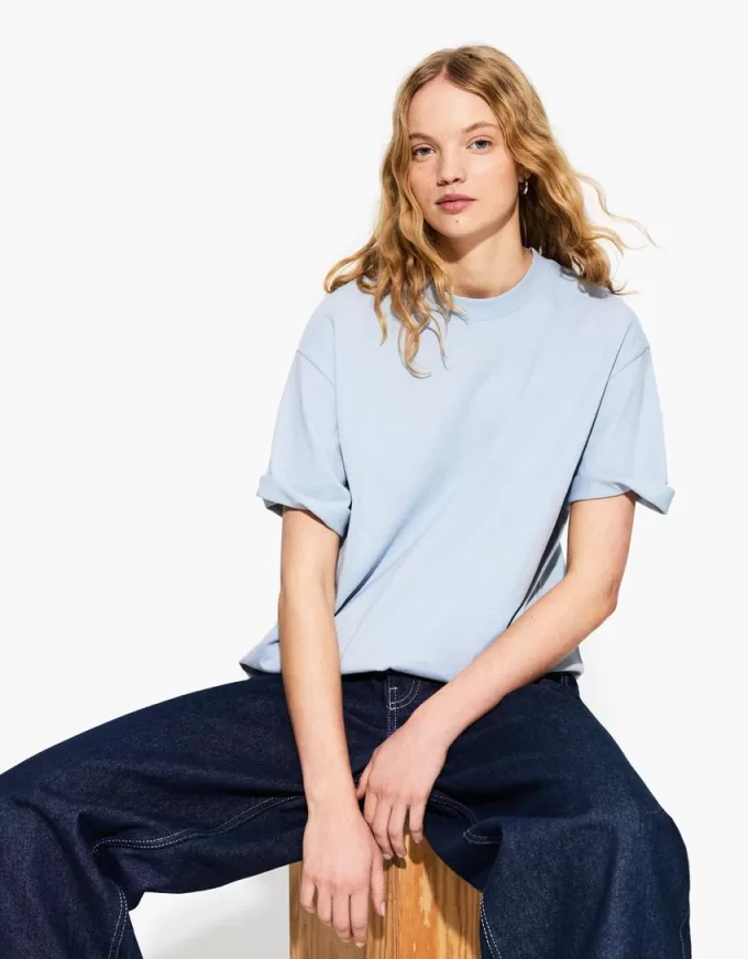 Oversize short sleeve heavy cotton T-shirt