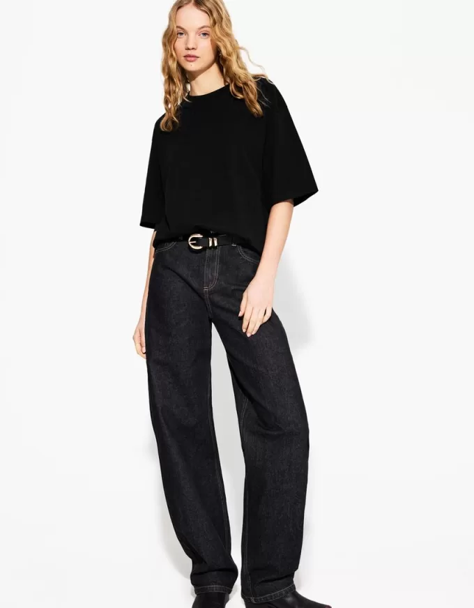 Oversize short sleeve heavy cotton T-shirt