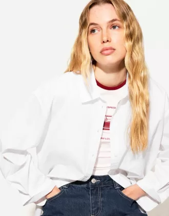 Oversized poplin shirt