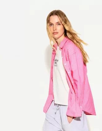 Oversized poplin shirt