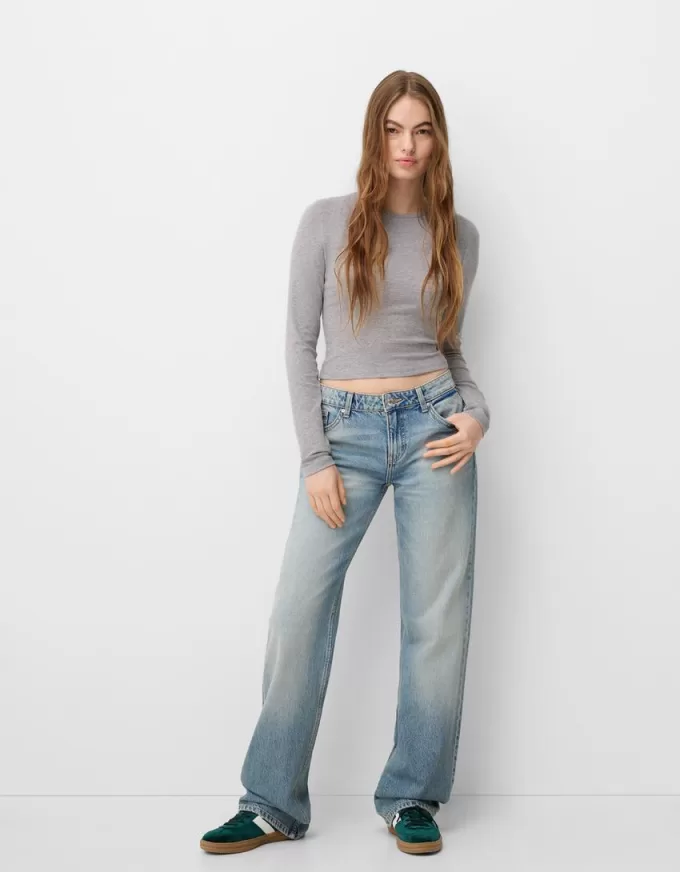 Pack of 2 long sleeve crew neck T-shirts