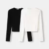 Pack of 2 long sleeve crew neck T-shirts
