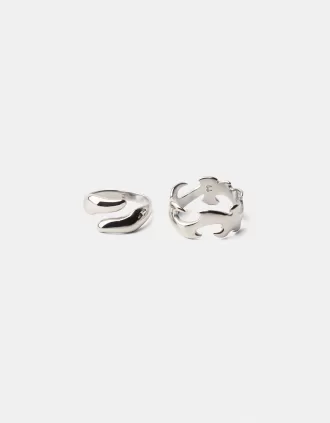 Pack of 2 stainless steel rings