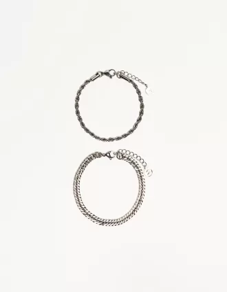 Pack of 2 steel bracelets