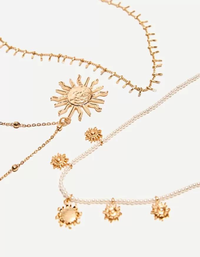 Pack of 3 pendant necklaces