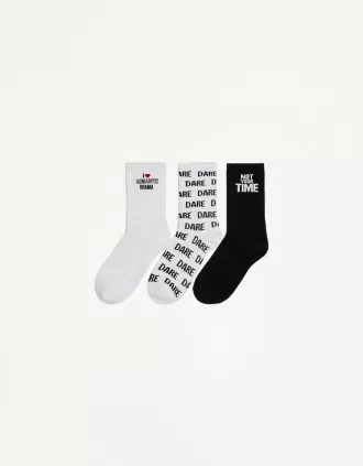 Pack of 3 printed socks