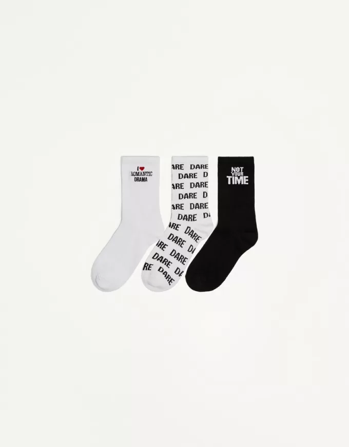 Pack of 3 printed socks