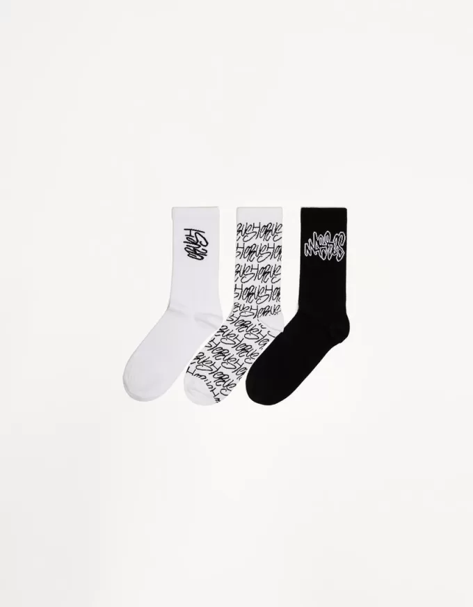 Pack of 3 printed socks