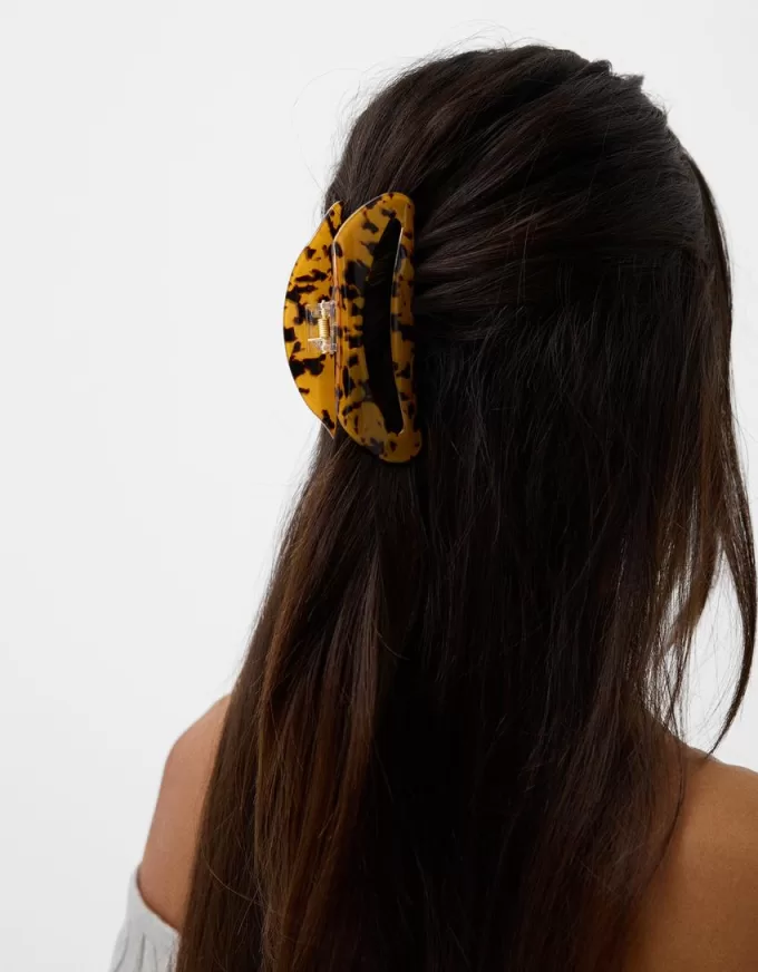 Pack of 3 tortoiseshell-effect hair clips Pack of 3 tortoiseshell-effect hair clips