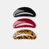 Pack of 3 tortoiseshell-effect hair clips Pack of 3 tortoiseshell-effect hair clips