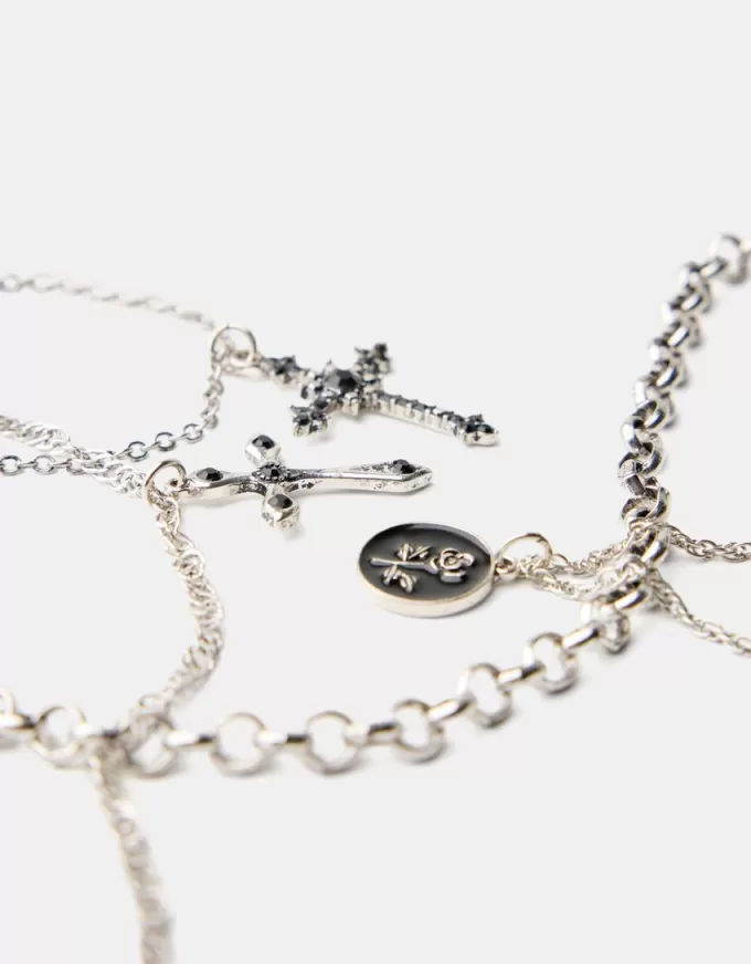 Pack of 4 cross necklaces