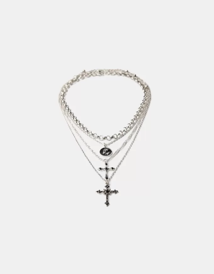 Pack of 4 cross necklaces