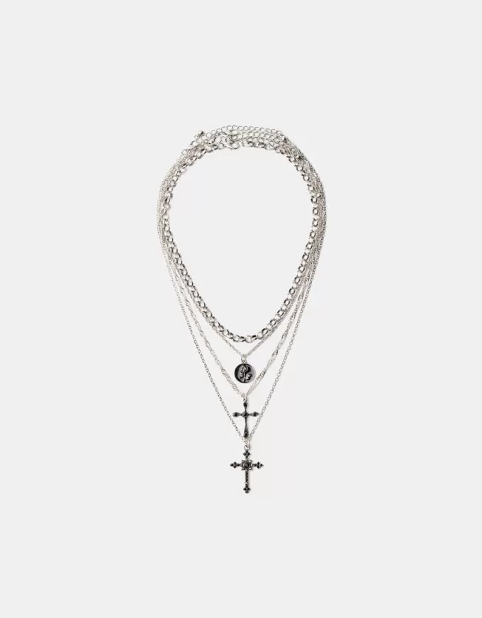 Pack of 4 cross necklaces