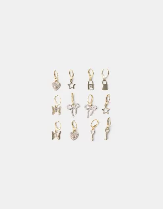 Pack of 6 rhinestone earrings Pack of 6 rhinestone earrings