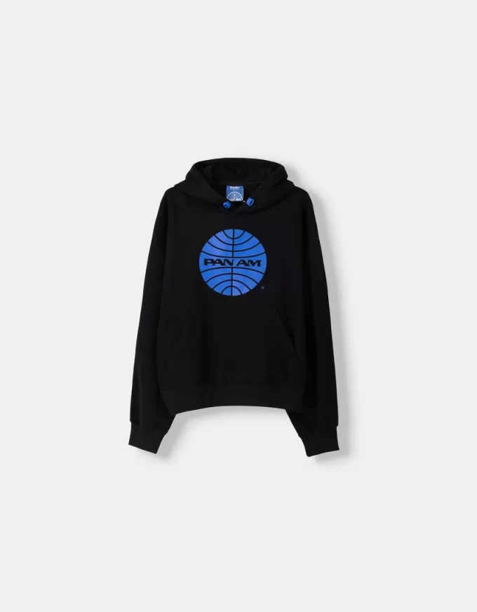 Pan Am print boxy fit hooded sweatshirt Pan Am print boxy fit hooded sweatshirt