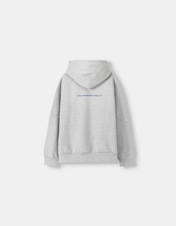 Pan Am print boxy fit hooded sweatshirt Pan Am print boxy fit hooded sweatshirt