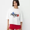 Paris short sleeve cropped T-shirt Paris short sleeve cropped T-shirt