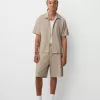 Pleated Bermuda sweat shorts