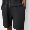 Pleated Bermuda sweat shorts