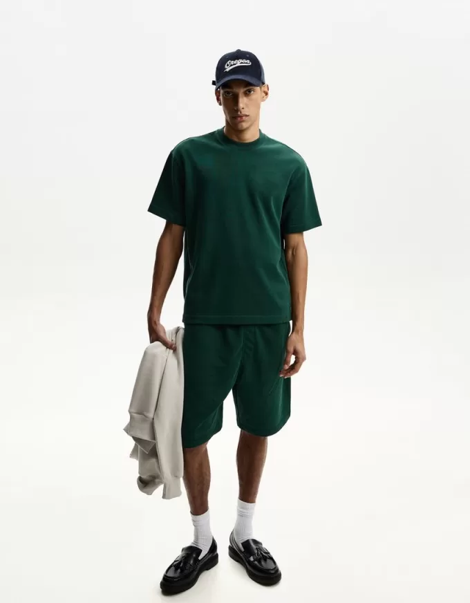 Plush bermuda shorts