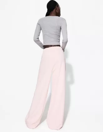 Plush pants with side seams