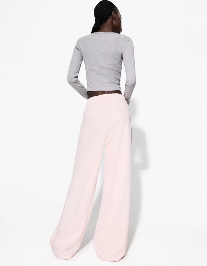 Plush pants with side seams