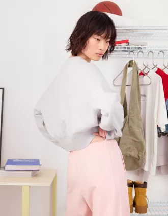 Plush pants with side seams