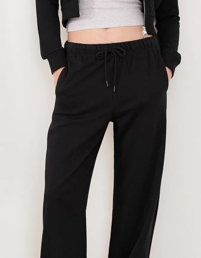 Plush pants with side seams