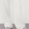 Plush pants with side seams