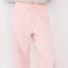 Plush pants with side seams