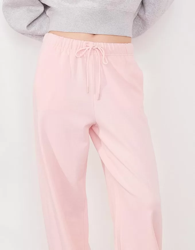 Plush pants with side seams